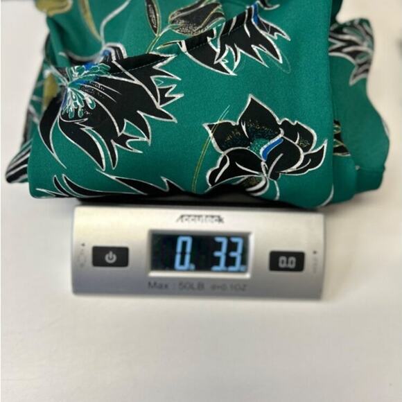 Cabi Womens Green Floral Sleeveless Top With Peplum Hem M Polyester - Picture 9 of 9